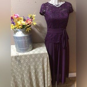 VINTAGE JACKY JON FORMAL BURGUNDY DRESS